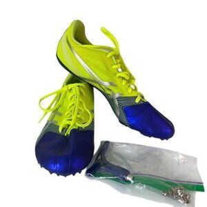 ASICS Hypersprint Men’s Neon Yellow & Royal Blue Running Track Shoe w/ Spikes